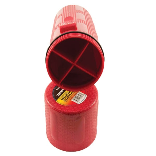 Forney 93097 Rod Storage Container, 10 lb Capacity, 14-3/8 in L, Polypropylene, Red