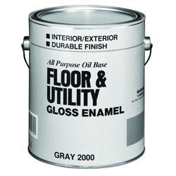 Valspar 057.0002000.007 Enamel Paint, Gloss, Gray, 1 gal