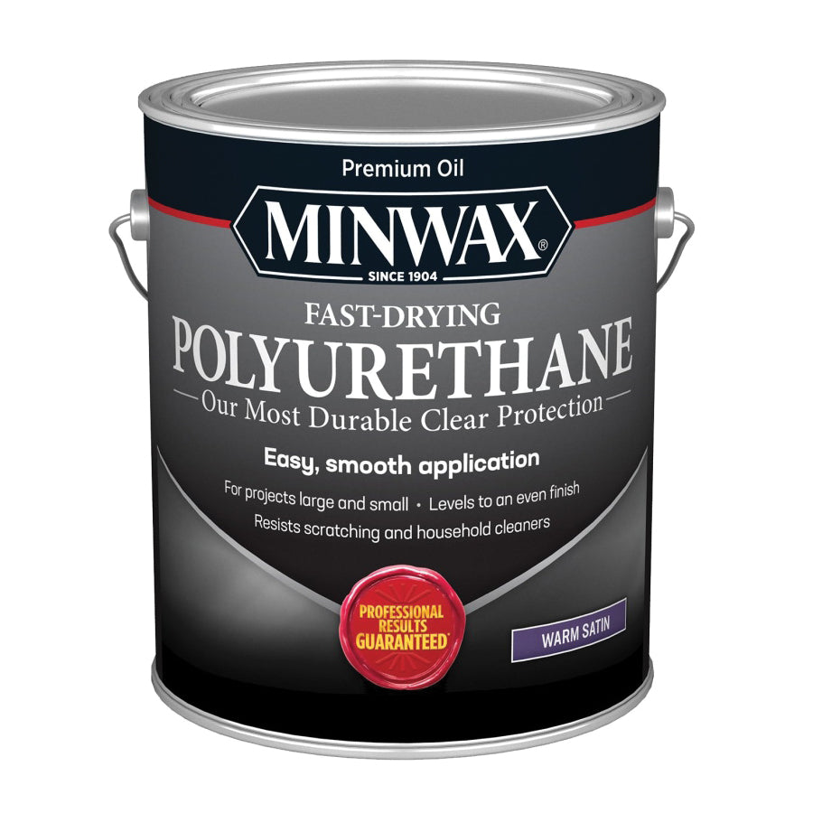 Minwax 71028000 Polyurethane, Satin, Liquid, Clear, 1 gal, Can