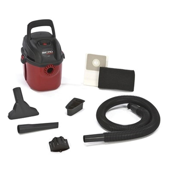 Shop-Vac Micro 2021000 Wet and Dry Vacuum, 1 gal Vacuum, Foam Sleeve Filter, 120 V