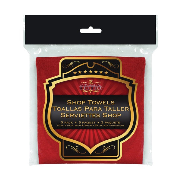 SM ARNOLD SELECT 85-760 Shop Towel, Cotton, Red