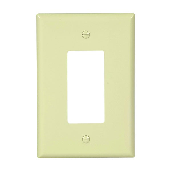 Eaton Wiring Devices 2751V-BOX Wallplate, 3-1/2 in L, 5-1/4 in W, 1 -Gang, Thermoset, Ivory, High-Gloss