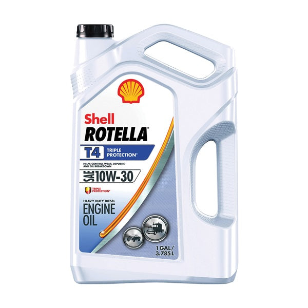 Shell Rotella T4 550045144 Engine Oil, 10W-30, 1 gal Jug