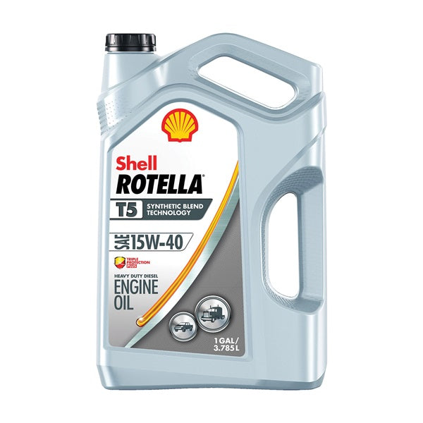 Shell Rotella T5 550045348 Engine Oil, 15W-40, 1 gal Jug