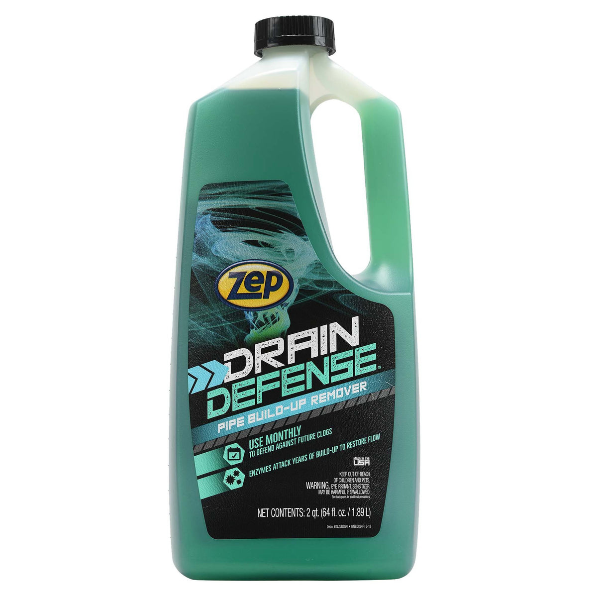 Zep ZLDC648 Build-Up Remover, Liquid, Green, Slight Characteristic, 2 qt Bottle