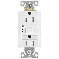 EATON TRSGFNL15W-K-L GFCI Receptacle, 125 VAC, 15 A, NEMA: NEMA 5-15R, White
