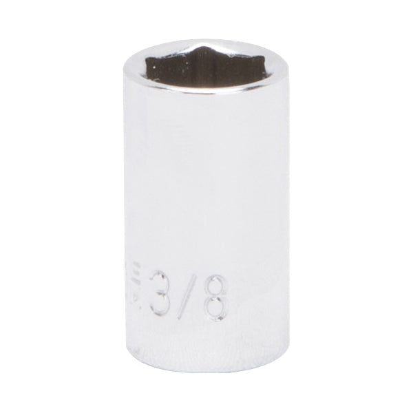 Vulcan MT6484208 Drive Socket, 3/8 in Socket, 1/4 in Drive, 6-Point, Chrome Vanadium Steel, Chrome