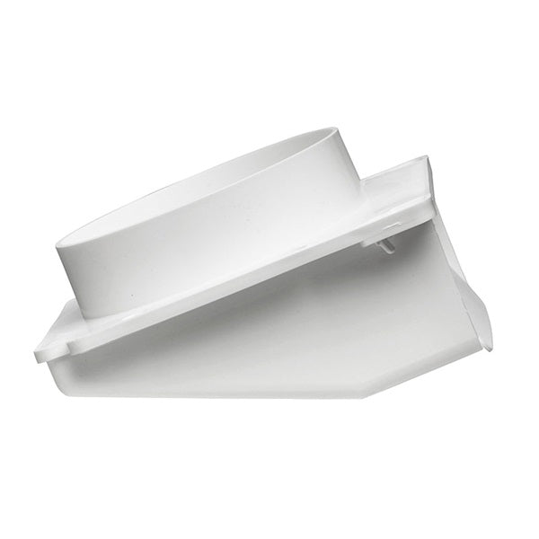 Lambro 143W Under Eave Vent, 5-3/4 in W Hood, 2-1/4 in H Hood, 4 in Duct, Plastic Hood