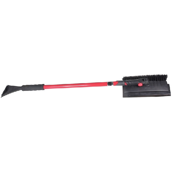 SubZero 5412PBT Pivoting Snow Broom, 8-1/2 in W Blade, 54 in OAL, Steel Handle