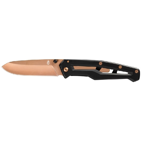 GERBER 31-003311 Folding Knife, 3 in L Blade, Stainless Steel Blade, Black Handle