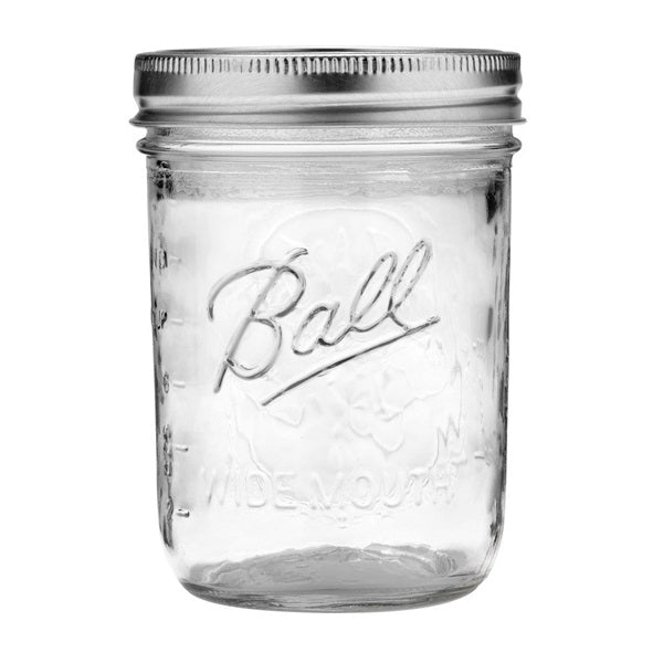 Ball 1440066000 Mason Jar, 16 oz Capacity, Glass
