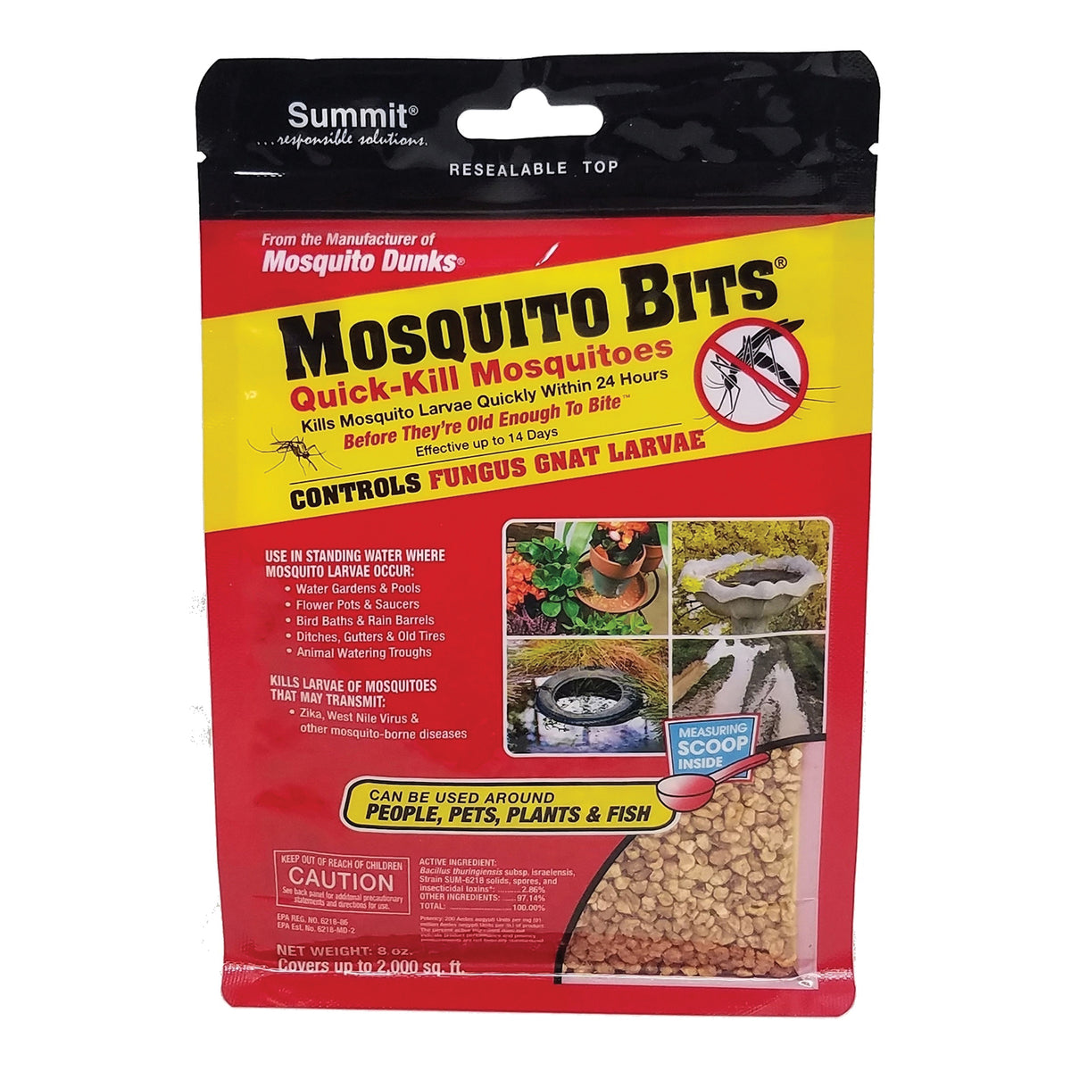Summit 116-12 Mosquito Killer, Granular, 8 oz Bottle