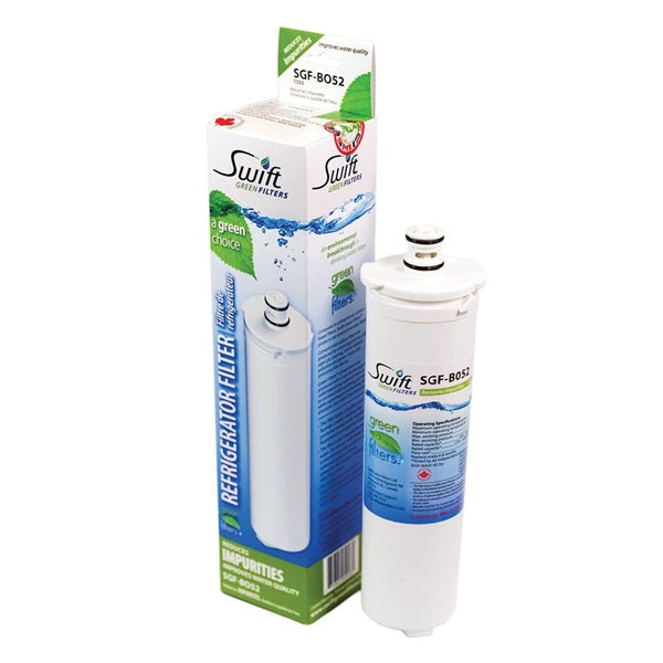 SWIFT GREEN FILTERS SGF-BO52 Refrigerator Water Filter, 0.5 gpm, 0.5 um Filter, Coconut Shell Carbon Block Filter Media