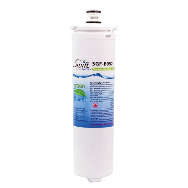 SWIFT GREEN FILTERS SGF-BO52 Refrigerator Water Filter, 0.5 gpm, 0.5 um Filter, Coconut Shell Carbon Block Filter Media