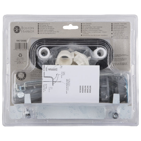 Boston Harbor PF4233 Lavatory Faucet, 1.5 gpm, 2-Faucet Handle, ABS, Chrome Plated, Lever Handle