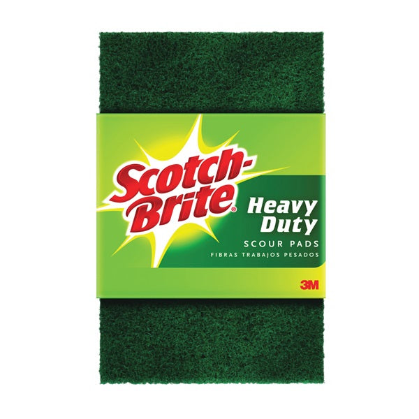 Scotch-Brite 220 Scour Pad, 6 in L, 3.85 in W, Green