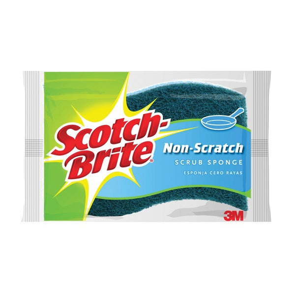 Scotch-Brite 520 Scrub Sponge, 4 in L, 2.6 in W, Blue