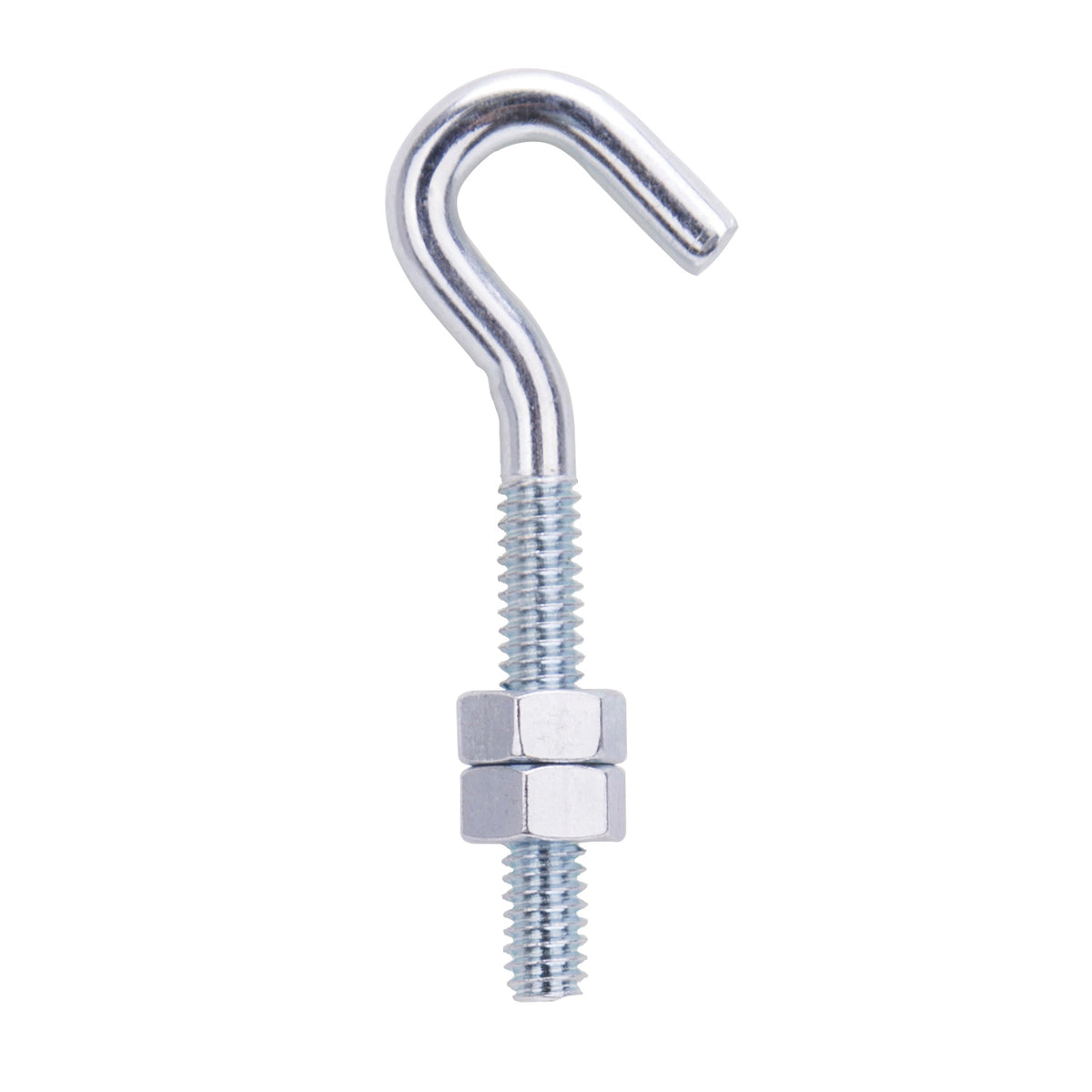 ProSource LR324 Hook Bolt, 6.2 in Thread, 1.5 in L Thread, 2-5/8 in L, Steel, Zinc