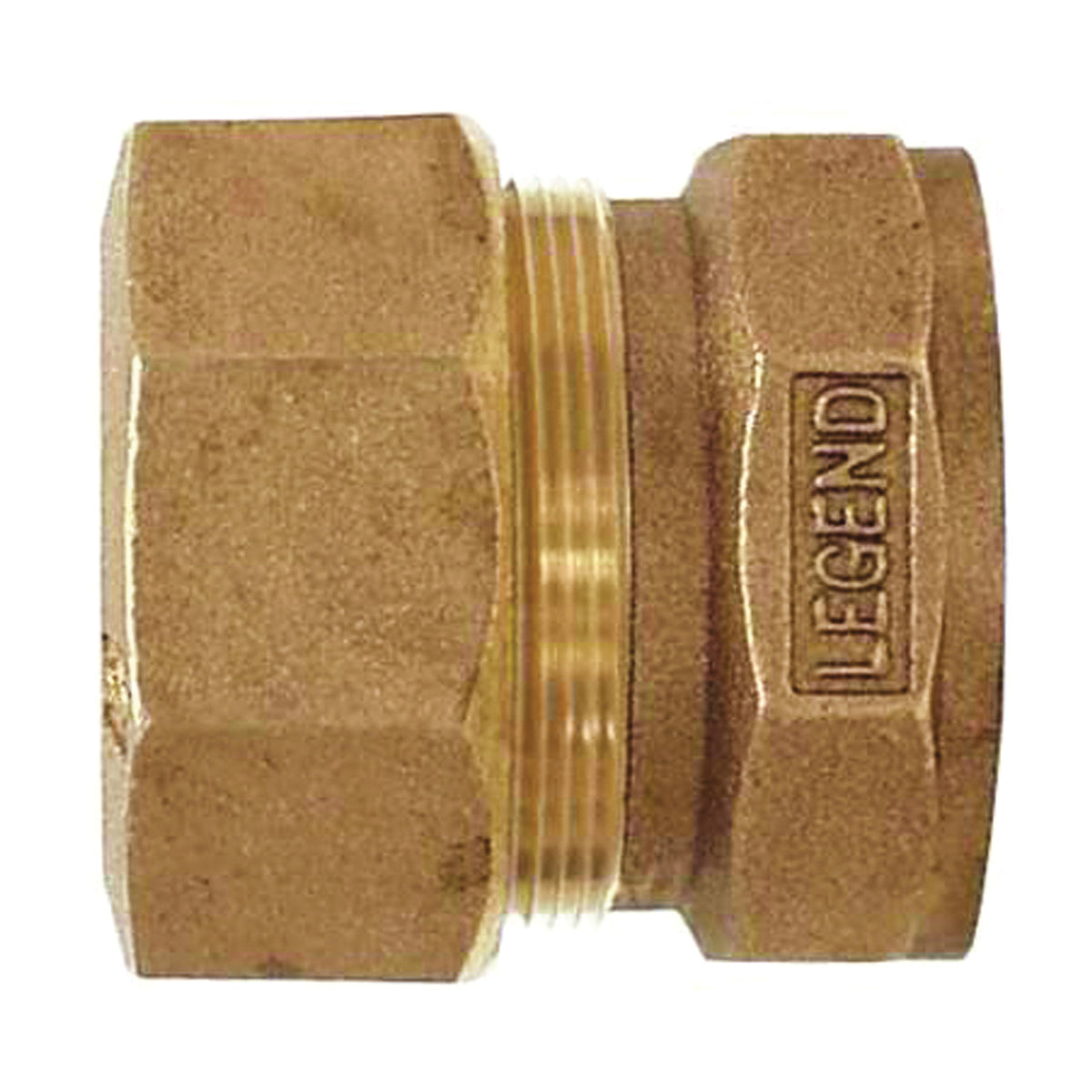 Legend T-4355NL Series 313-174NL Pipe Coupling, 3/4 in, Compression x FNPT, Bronze, 100 psi Pressure