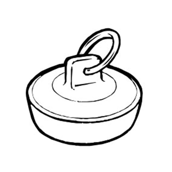 Plumb Pak Duo Fit Series PP820-39 Drain Stopper, Rubber, White, For: 1-3/8 in to 1-1/2 in Sink