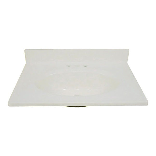 Foremost BS-2231 Vanity Top, 31 in OAL, 22 in OAW, Marble, Bone, Countertop Edge