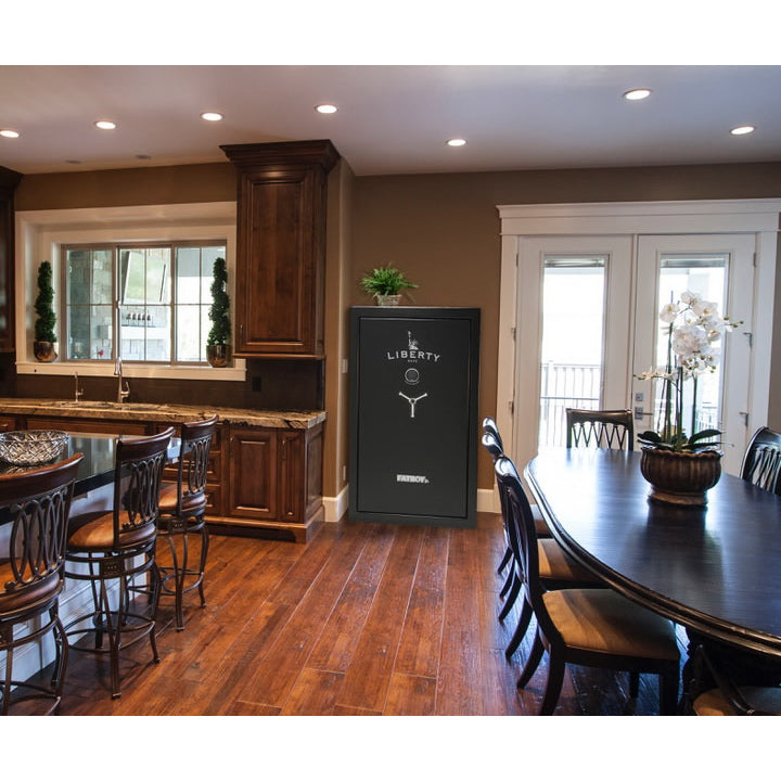 LIBERTY SAFE FB48-BKT-E Safe Gun Block, Steel, Black, Textured, Mechanical Lock, 1-Compartment