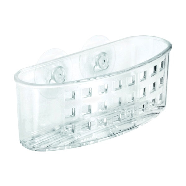 iDESIGN 38900 Sponge and Scrubber Holder, 2-1/2 in L, 6-1/2 in W, 2-1/2 in H, Plastic, Clear