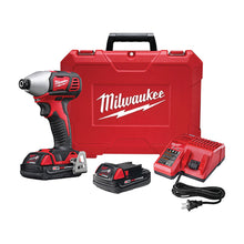 Load image into Gallery viewer, Milwaukee 2657-22CT Impact Driver Kit, Battery Included, 18 V, 1.5 Ah, 1/4 in Drive, Hex Drive, 3350 ipm

