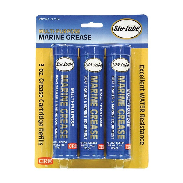 Sta-Lube SL3184 Marine Grease, 3 oz Cartridge, Blue