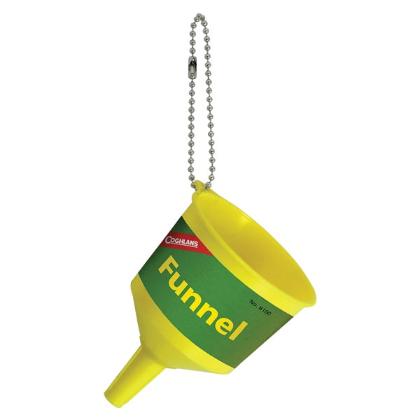 COGHLAN'S 8100 Funnel with Strainer Screen, Polypropylene Handle, Yellow Handle