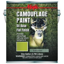 Majic Paints 8-0852-1 Camouflage Paint, Khaki, 1 gal, Can, Application: Brush, Pad, Roller, Spray
