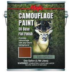 Majic Paints 8-0854-1 Camouflage Paint, Earth Brown, 1 gal, Can, 450 sq-ft/gal Coverage Area