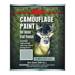 Majic Paints 8-0853-2 Camouflage Paint, Bark Gray, 1 qt, Can, Application: Brush, Pad, Roller, Spray