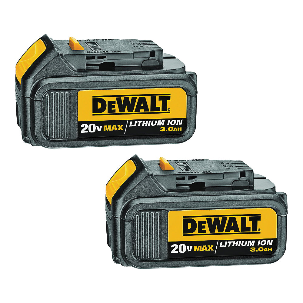DeWALT DCB200-2 Rechargeable Battery Pack, 20 V Battery, 3 Ah