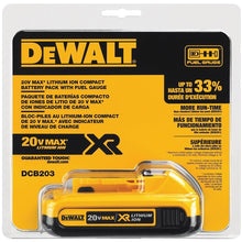 Load image into Gallery viewer, DeWALT DCB203 20V Max Compact 2ah Lithium Ion Battery
