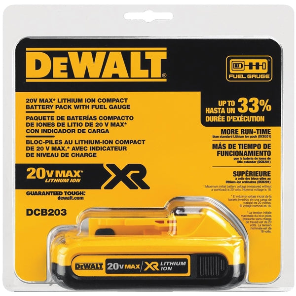 DeWALT DCB203 20V Max Compact 2ah Lithium Ion Battery
