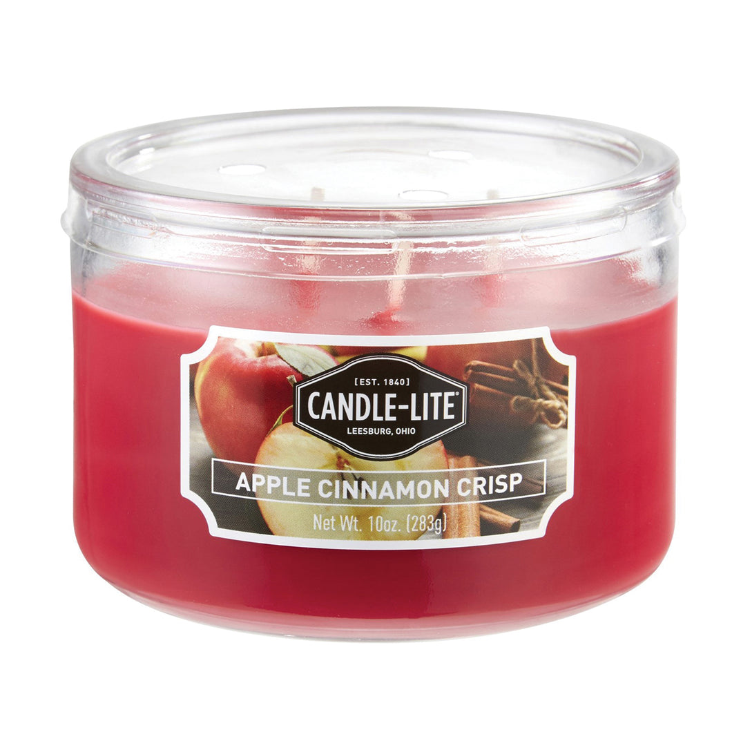 CANDLE-LITE 1879021 Scented Candle, Apple Cinnamon Crisp Fragrance, Crimson Candle