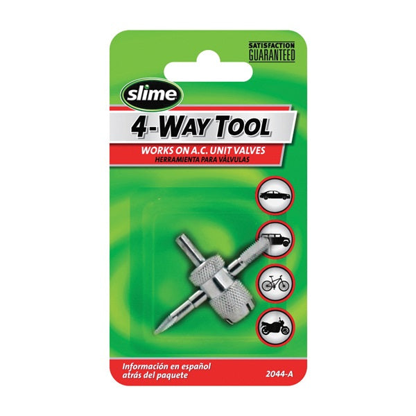 Slime 2044-A Tire Valve Tool, 4 -Port/Way, Steel