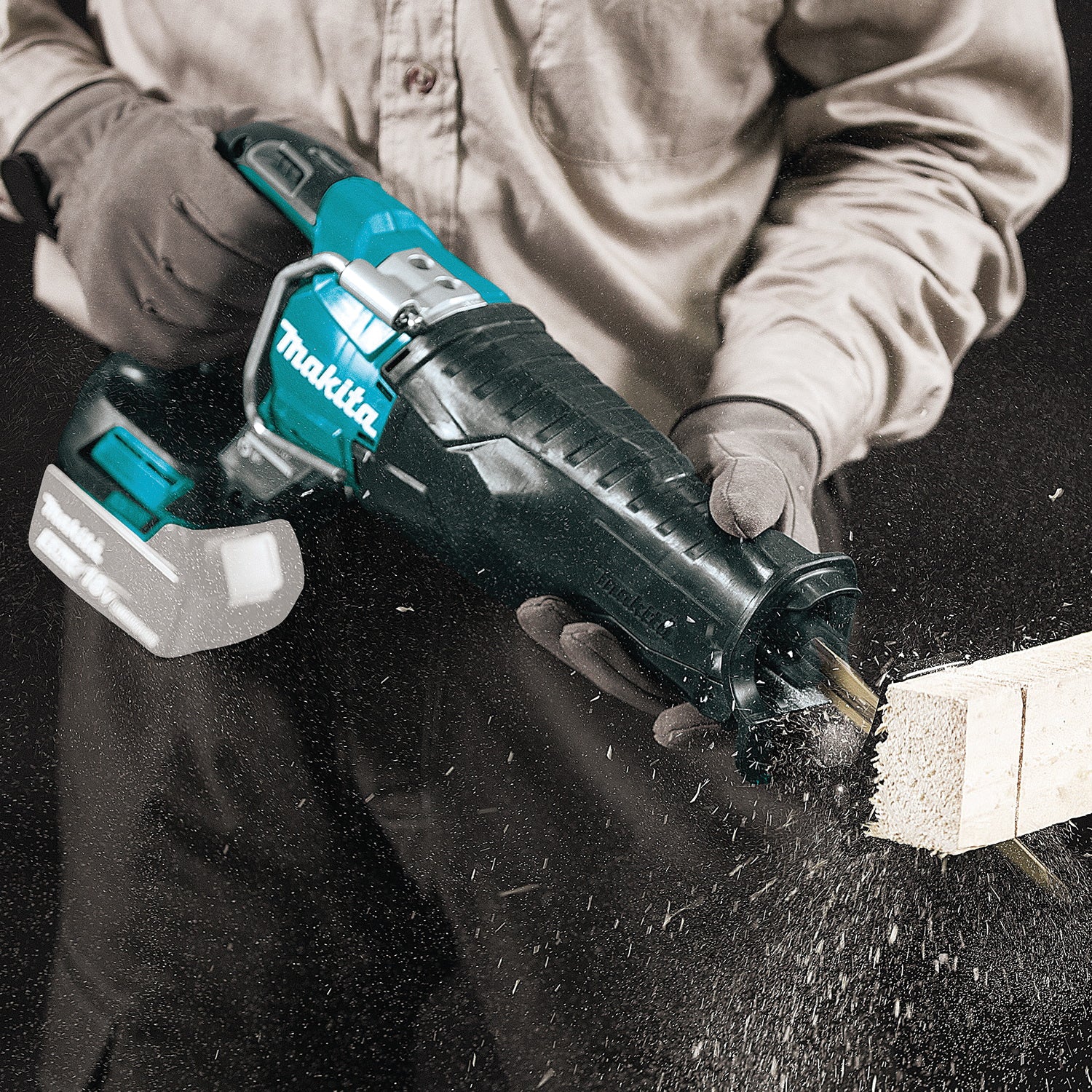 Makita XRJ05Z Reciprocating Saw, Tool Only, 18 V, 10 in Cutting Capacity, 1-1/4 in L Stroke, 0 to 3000 spm