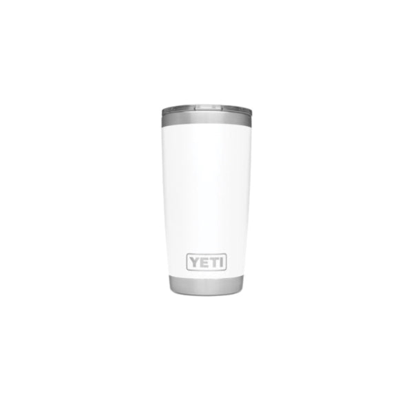 YETI Rambler 21070060025 Tumbler, 20 oz Capacity, MagSlider Lid, Stainless Steel, Insulated, White