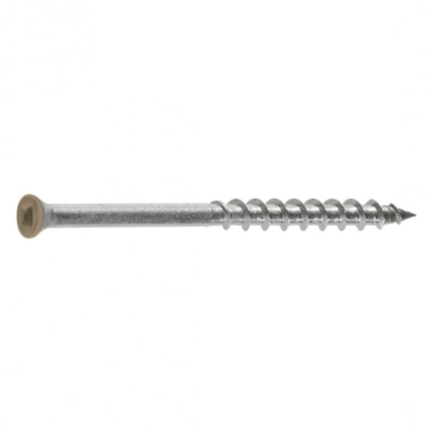 FastenMaster TrimTop FMTT158-75WH Screw, 1-5/8 in L, Trim Head, Square Drive, Type 17 Point, Stainless Steel