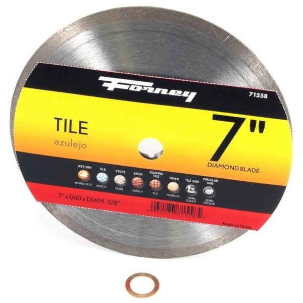 Forney 71558 Cut-Off Blade, 7 in Dia, 7/8 in Arbor