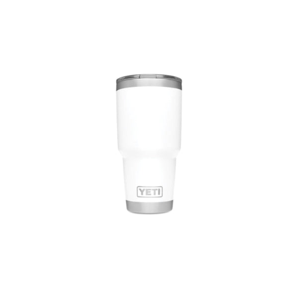 YETI Rambler 21070070024 Tumbler, 30 oz Capacity, MagSlider Lid, Stainless Steel, Insulated, White