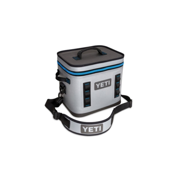 YETI Hopper Flip 12 18060130001 Cooler, 13 Cans Cooler, Polyethylene, Fog Gray/Tahoe Blue