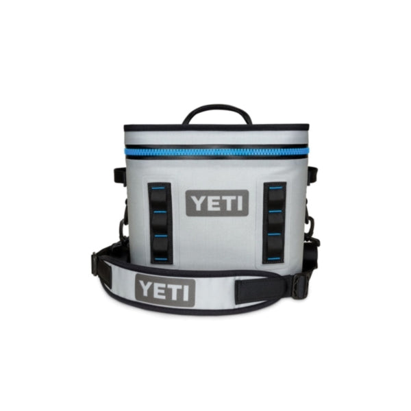 YETI Hopper Flip 12 18060130001 Cooler, 13 Cans Cooler, Polyethylene, Fog Gray/Tahoe Blue