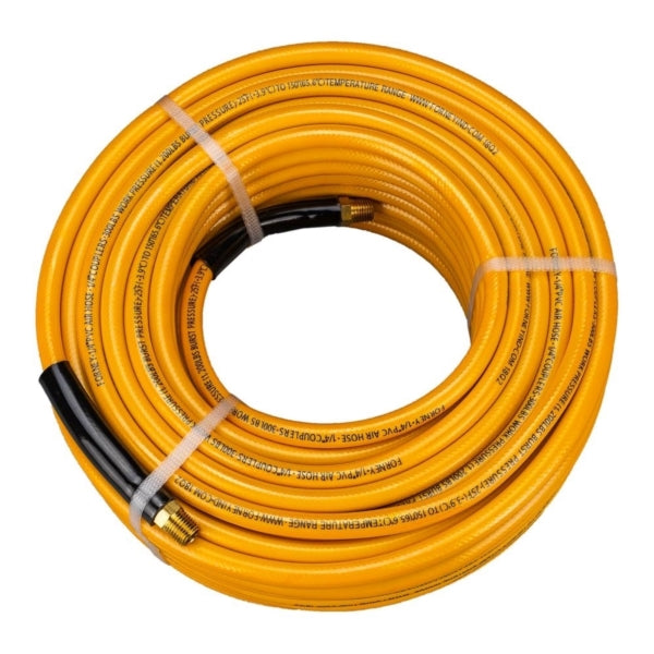 Forney 75414 Air Hose, 1/4 in ID, 100 ft L, MNPT, 300 psi Pressure, PVC, Orange