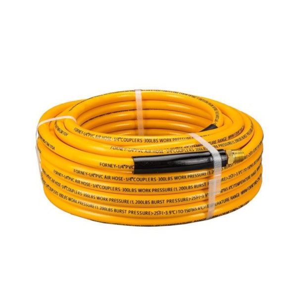 Forney 75407 Air Hose, 1/4 in ID, 50 ft L, MNPT, 300 psi Pressure, PVC, Orange