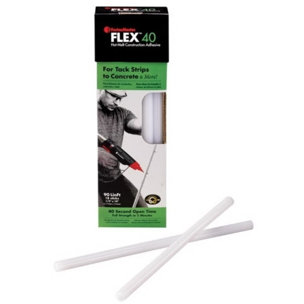 FastenMaster FLEX 40 FLEX40 Hot Melt Glue Sticks, White