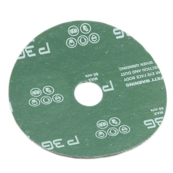 Forney 71661 Sanding Disc, 5 in Dia, 7/8 in Arbor, 36 Grit, Aluminum Oxide Abrasive, Fiber Backing