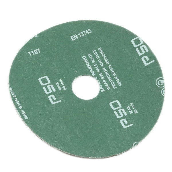 Forney 71662 Sanding Disc, 5 in Dia, 7/8 in Arbor, 50 Grit, Aluminum Oxide Abrasive, Fiber Backing